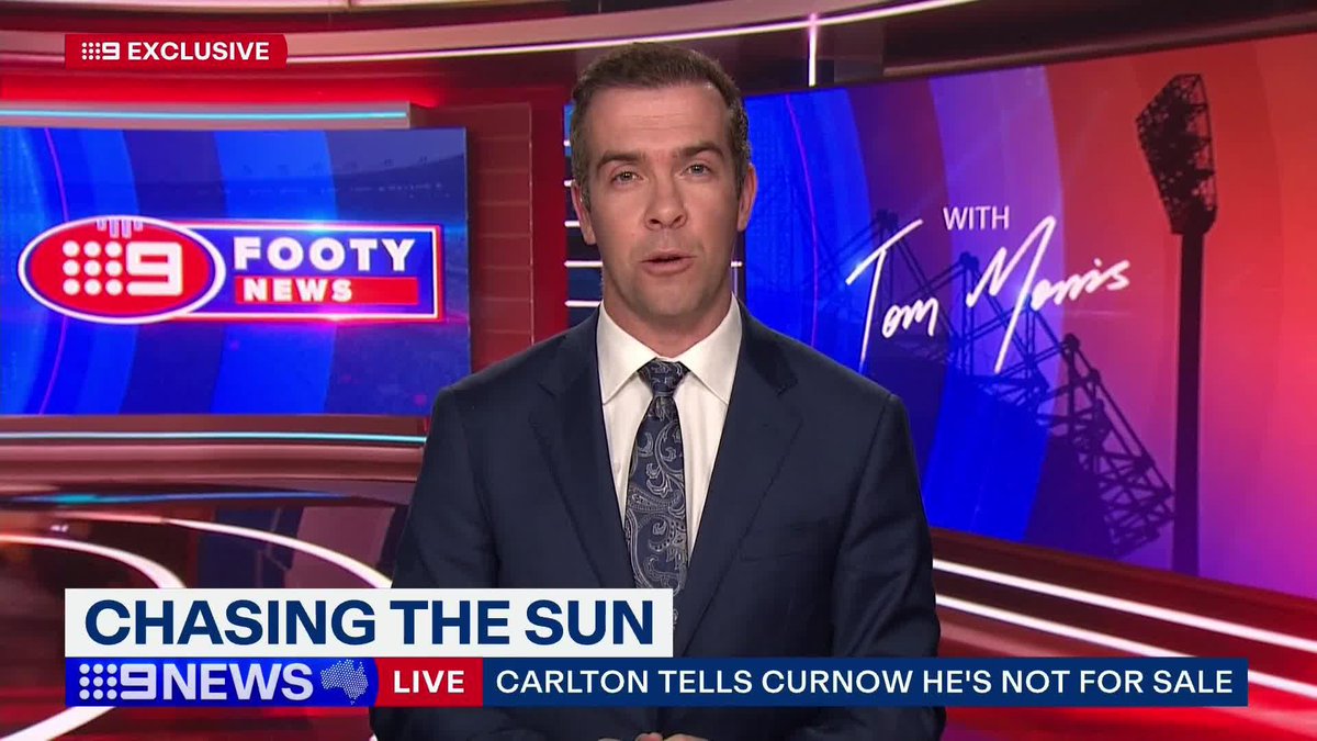 Carlton has shut down Charlie Curnow's wishes to play for Gold Coast, telling him he's not for trade. @TomMorris32 #9News