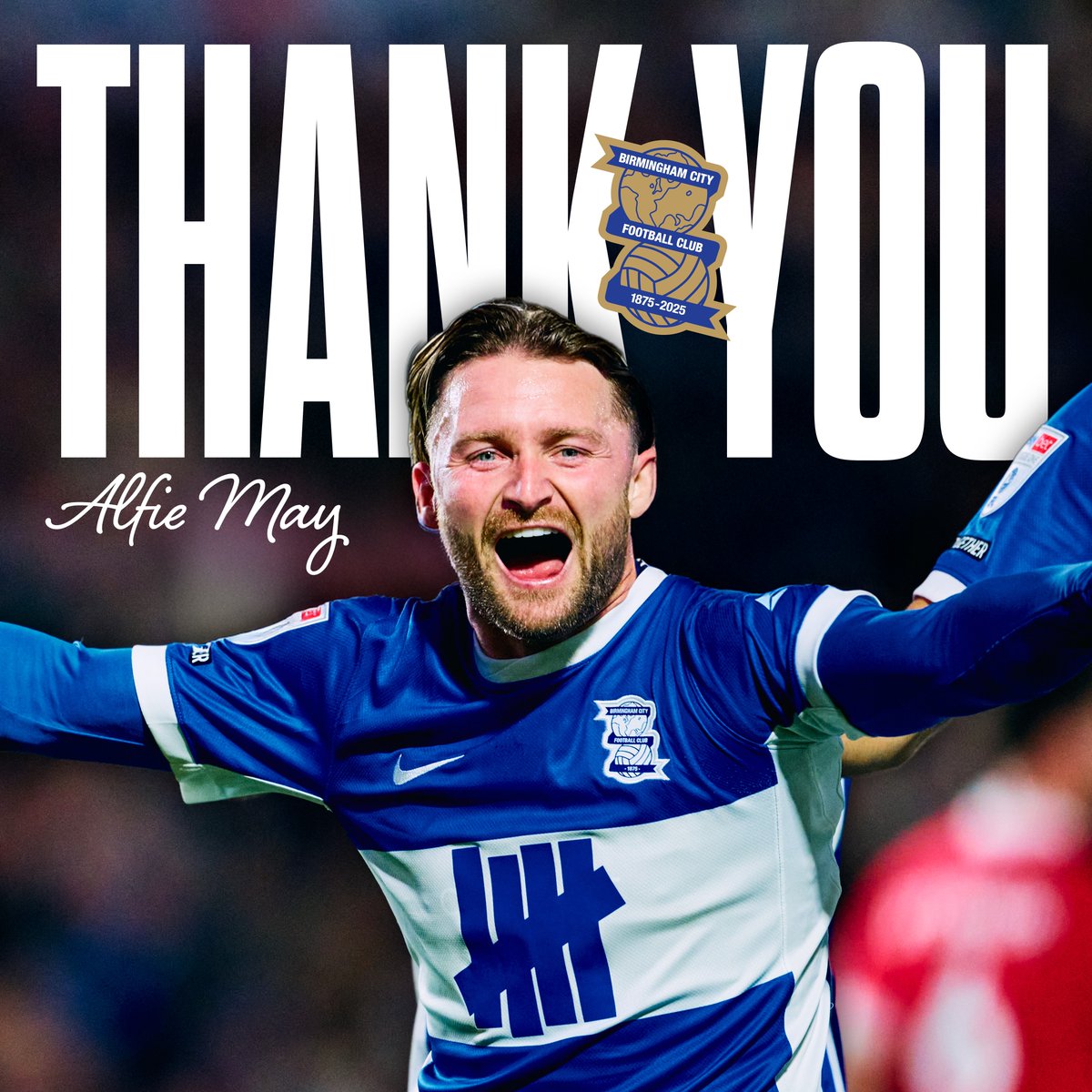 57 Appearances. 17 Goals. Thank you for the memories, Alfie May. 💙