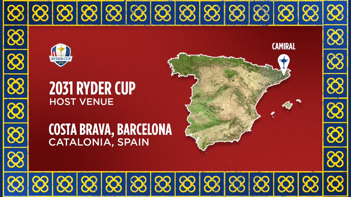 🇪🇺 2031 VENUE CONFIRMED 🇪🇺 The Ryder Cup will head to @camiral_ in 2031.