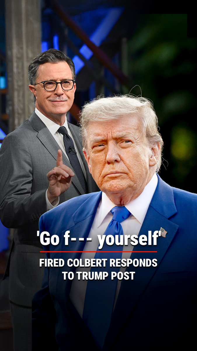 'GO F--- YOURSELF': The Late Show melts down on live TV, lashing out at Donald J. Trump and vowing to go scorched earth after CBS axes his show. Says the gloves are off for the next 10 months—“They made one mistake: they left me alive.”