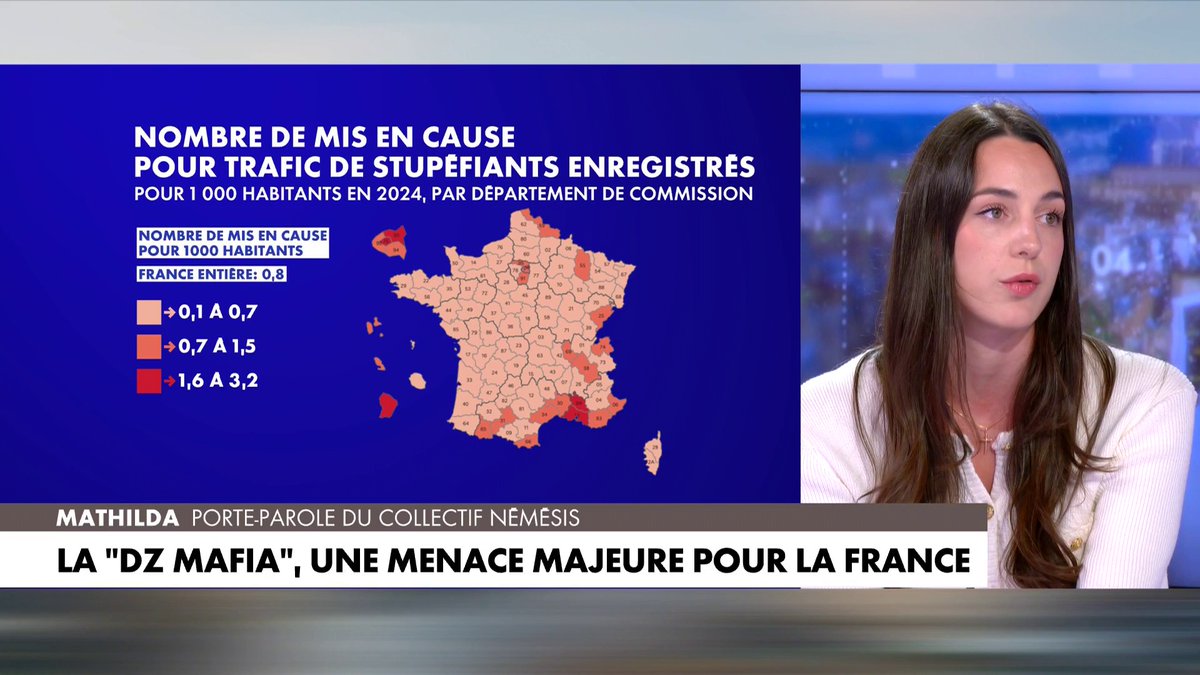 Mathilda : «Sur les réseaux sociaux, il y a un nombre d’influenceurs de la “DZ Mafia” hallucinant» dans #180MinutesInfo