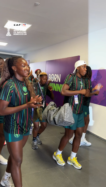 No silence when Super Falcons arrive. 🎶🇳🇬 #TotalEnergiesWAFCON2024