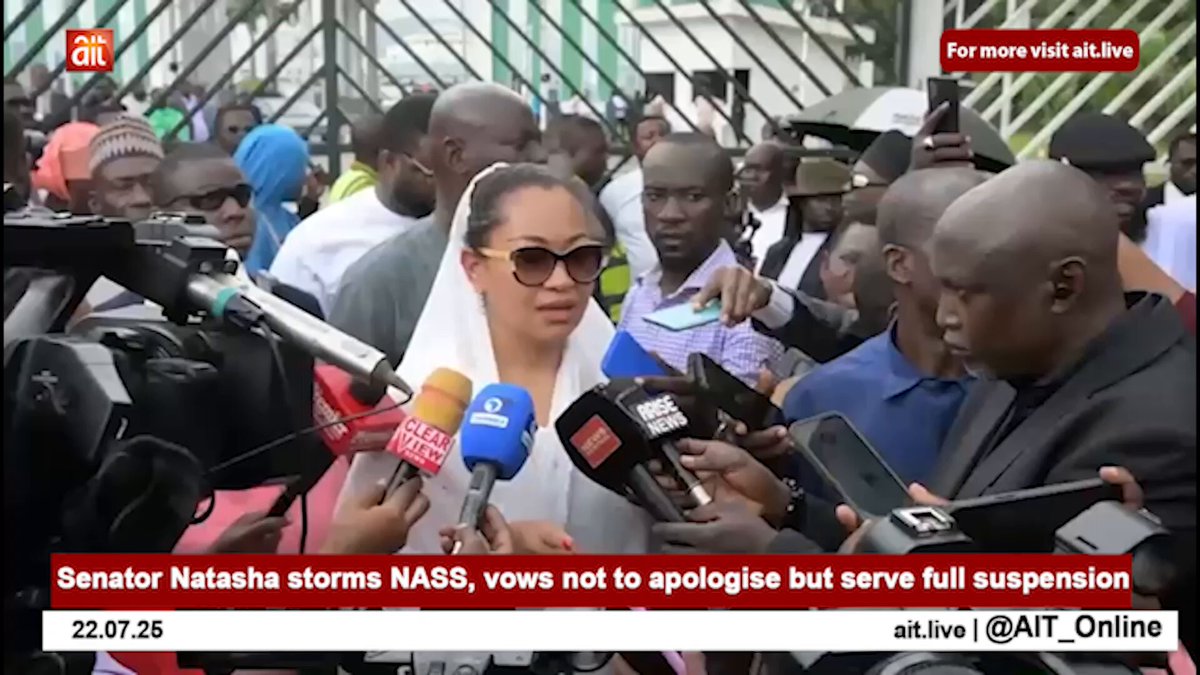 Senator Natasha storms NASS, vows not to apologise but serve full suspension