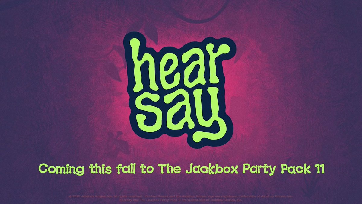 🗣️ Listen up! Hear Say is one of 5 new games coming to The Jackbox Party Pack 11! Play this fall on PS5 & PS4!