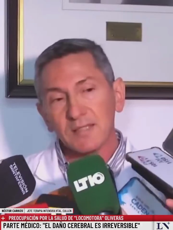 "Locomotora Oliveras": Por las declaraciones del jefe de la Unidad de Terapia Intensiva del Hospital Cullen sobre su salud