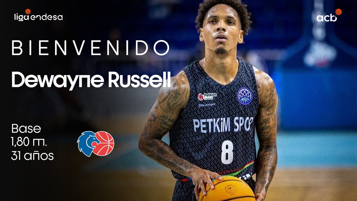 🩵 Breoganistas, os presentamos a vuestro nuevo miembro... ◾️ DeWayne Russell ◾️ Base | 1,80m ◾️ Nacido en Peoria, Arizona (EEUU) - 10/2/94 ◾️ Director de juego y anotador ◾️ Procedente de Aliağa Petkim Spor TEAM DAY Río Breogán #MercadoACB | #LigaEndesa | 📹 Basketball Champions League