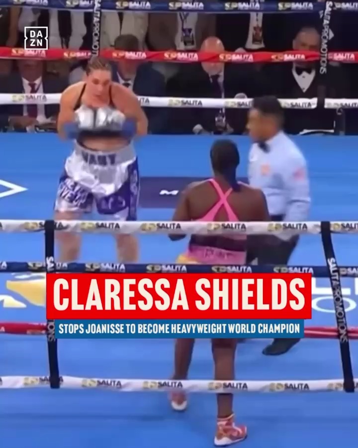 Claressa Shields took out Vanessa Lepage-Joanisse to become heavyweight world champion 🔥 The “GWOAT” has since become undisputed at heavyweight and is back this weekend to defend her titles against Lani Daniels on DAZN.