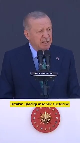 "Her kim Gazze’deki soykırıma sessiz kalıyorsa, İsrail’in işlediği insanlık suçlarına ortak oluyor demektir. İnsanlar bir çuval un alabilmek için ölürken hiçbirimiz buna sessiz kalamayız, kalmayacağız." Cumhurbaşkanı Recep Tayyip Erdoğan