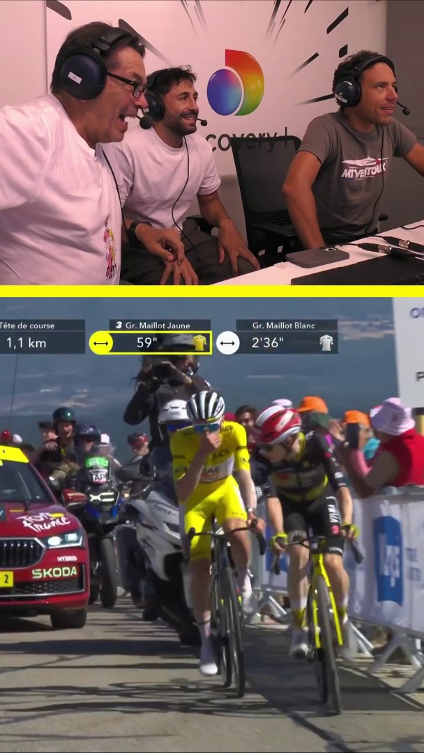 'DUELLO TITANICO SUL VENTOUX' ⛰️💨 🎙️ Gli ultimi km della lotta tra Pogacar e Vingegaard dalla nostra cabina di commento 💥💥💥💥 #TDF2025 #EurosportCICLISMO