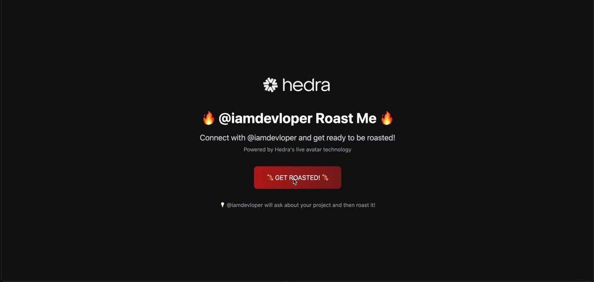 Had a bunch of fun building a ‘Roast My Code’ portal using Hedra new live avatar tech: