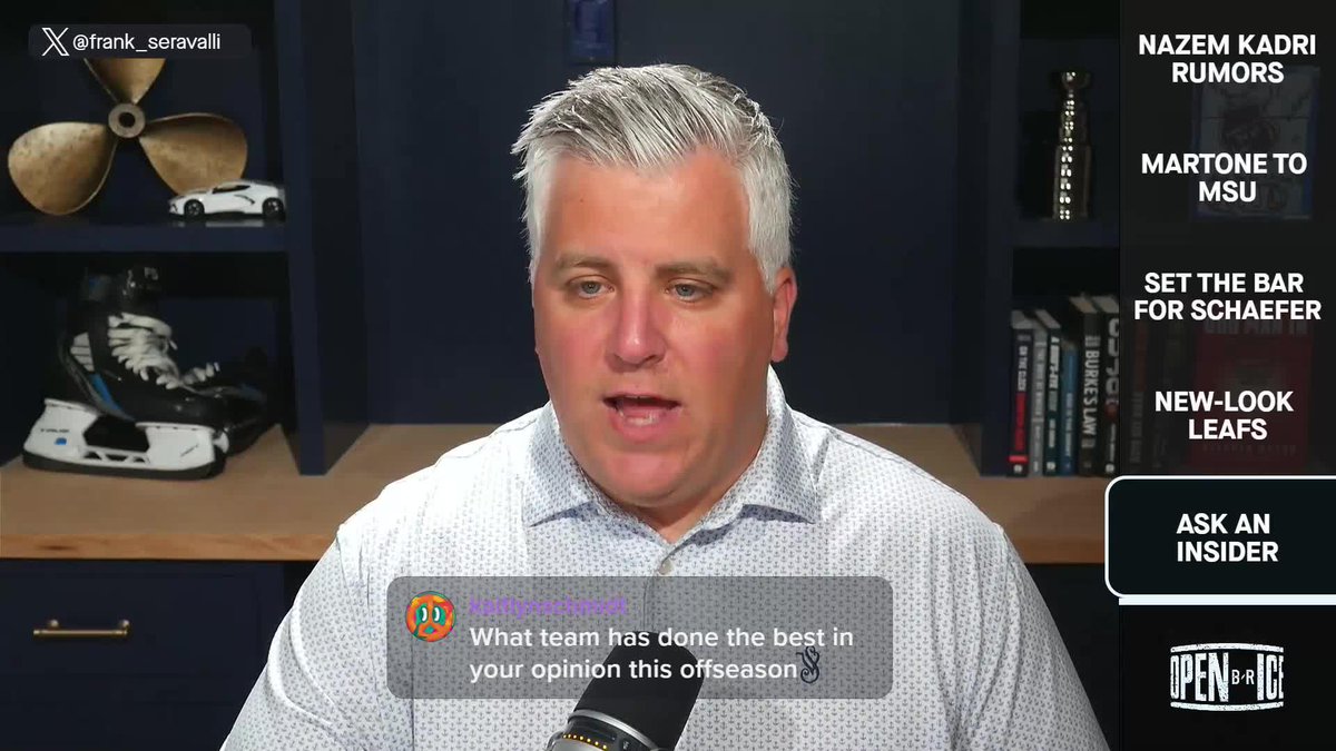 .Frank Seravalli says we will NOT see an offer sheet for Marco Rossi this offseason