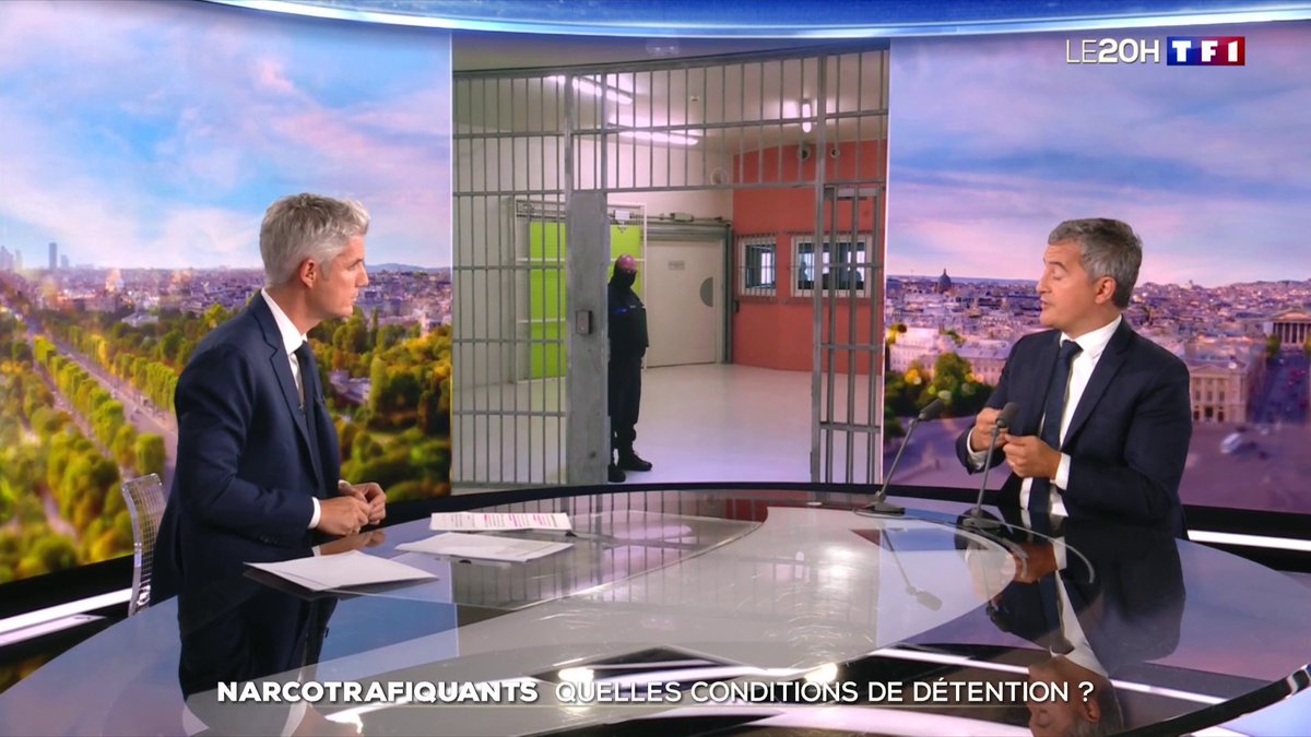 🗣️ "Les 100 plus gros criminels de France seront tous transférés à Vendin-le-Veil début août" annonce Gérald DARMANIN ▶️ #LE20H Jean-Baptiste Boursier