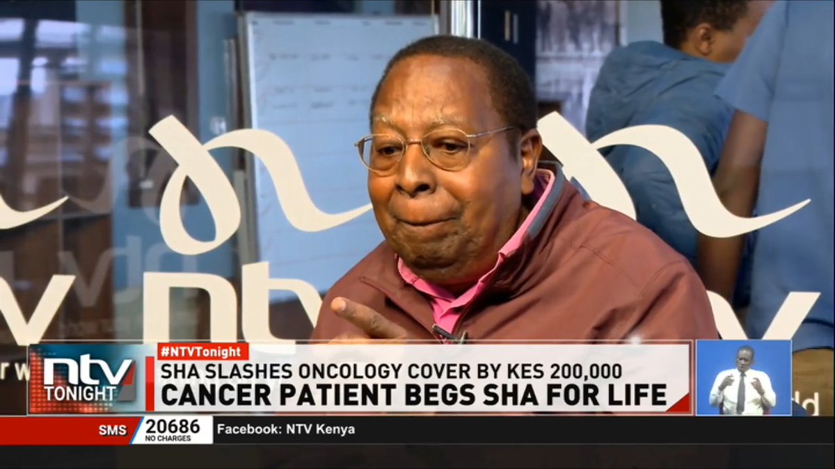 Cancer Patient Begs SHA For Life: 70-year-old Gatamu Waigwa, a stage three prostate cancer patient has been travelling from Nyeri to SHA headquarters to fight for his life. Retired Waigwa says NHIF had allocated 600,000 for cancer treatment. #NTVTonight Michelle Ngele-Odhiambo