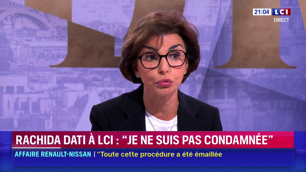 🔴 Renvoyée en procès pour corruption et trafic d'influence, Rachida Dati ن répond sur LCI : la ministre de la Culture est soutenue, ce soir dans le 20H de @TF1info, par Gérald DARMANIN, "un ami de longue date"