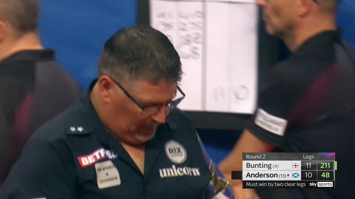 BUNTING HAS DONE IT! Stephen Bunting takes out 112 for the match! The Bullet comes through an epic tie-break with Gary Anderson! 📺 #MatchplayDarts | R2
