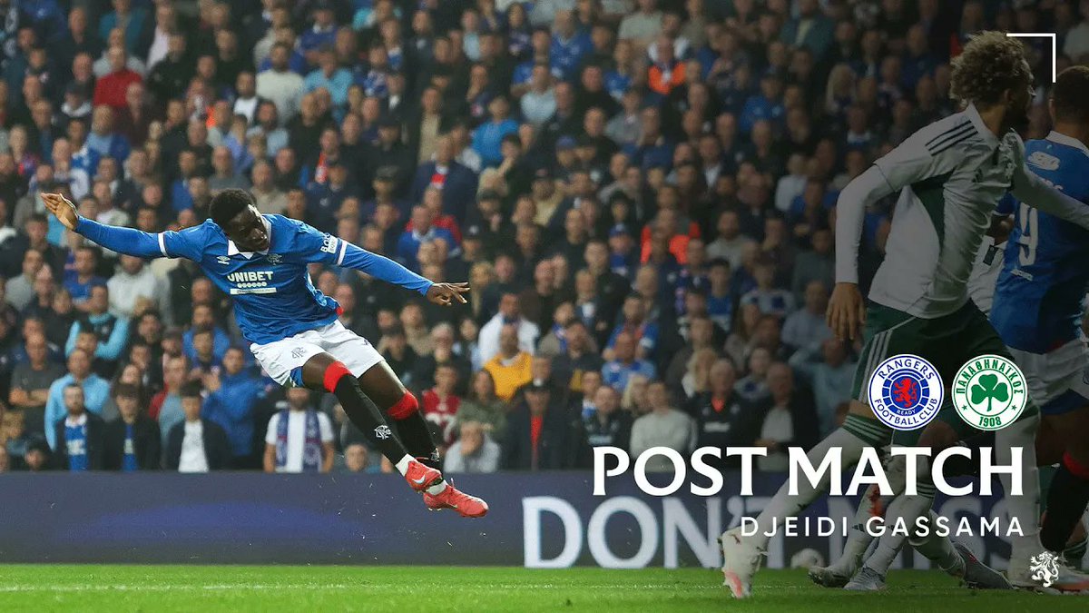 ๐๏ธ Djeidi Gassama spoke to RangersTV after scoring his first goal for the club.