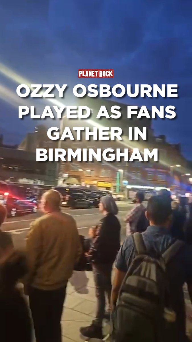 Ozzy Osbourne's music has been heard thundering out across Birmingham as fans pulled up to the Black Sabbath mural with a truck-mounted video screen and speakers. Birmingham paying their respects to one of their own 🖤