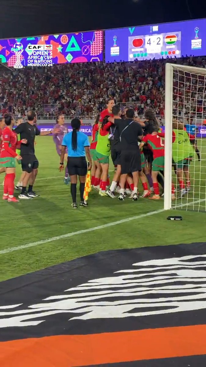 Er-Rmichi stands tall! Morocco are in the final. 🧤🇲🇦 #TotalEnergiesWAFCON2024