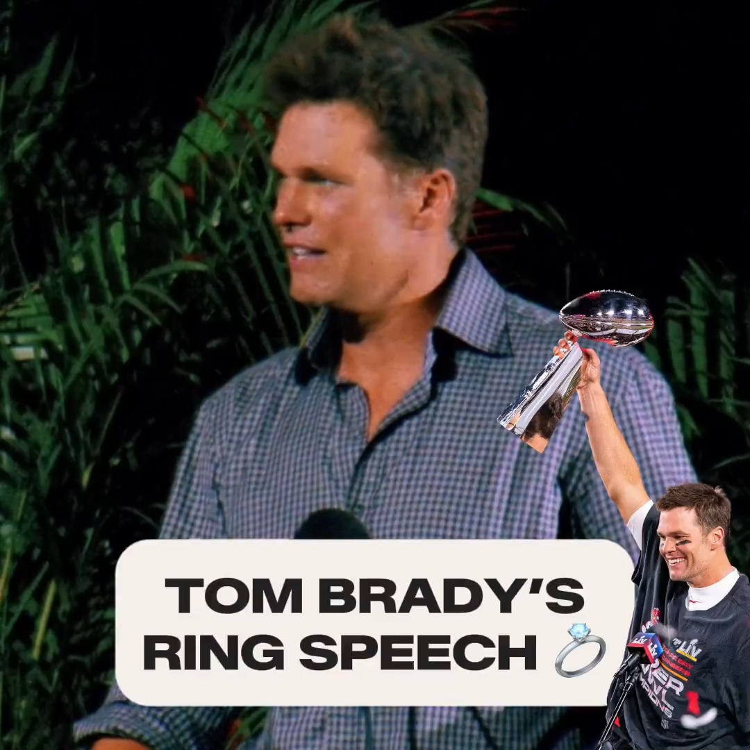 Four years ago today, Tom Brady said it was a “no-brainer” to join the Krewe in his Super Bowl LV ring ceremony speech 🗣️