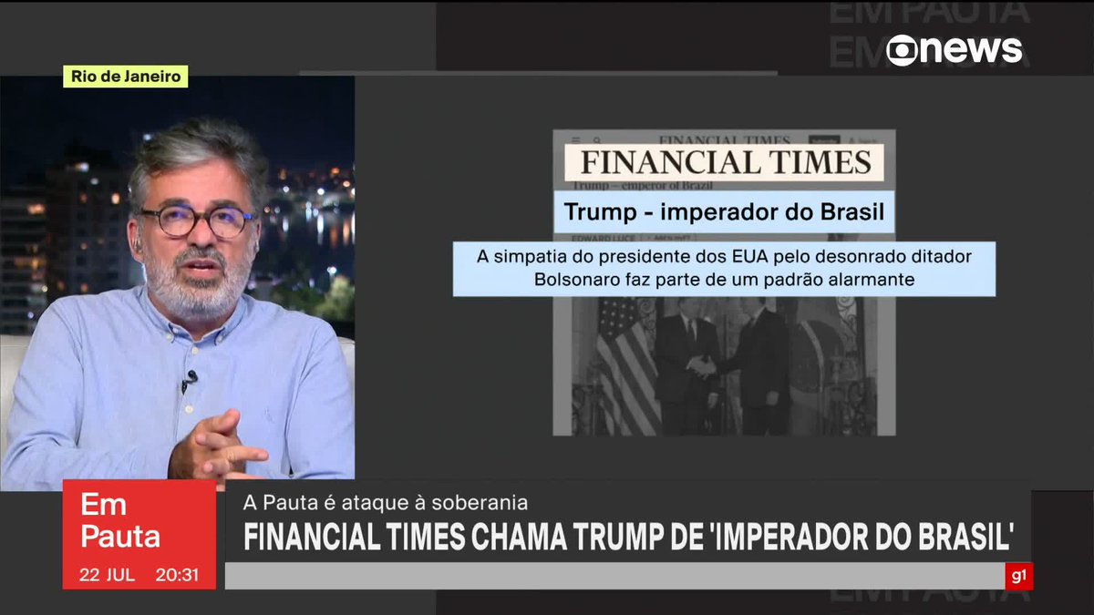 Jornal Financial Times chama Trump de "imperador do Brasil" e critica apoio do presidente dos EUA a Jair Bolsonaro. ➡ Assista à #GloboNews: #EmPauta