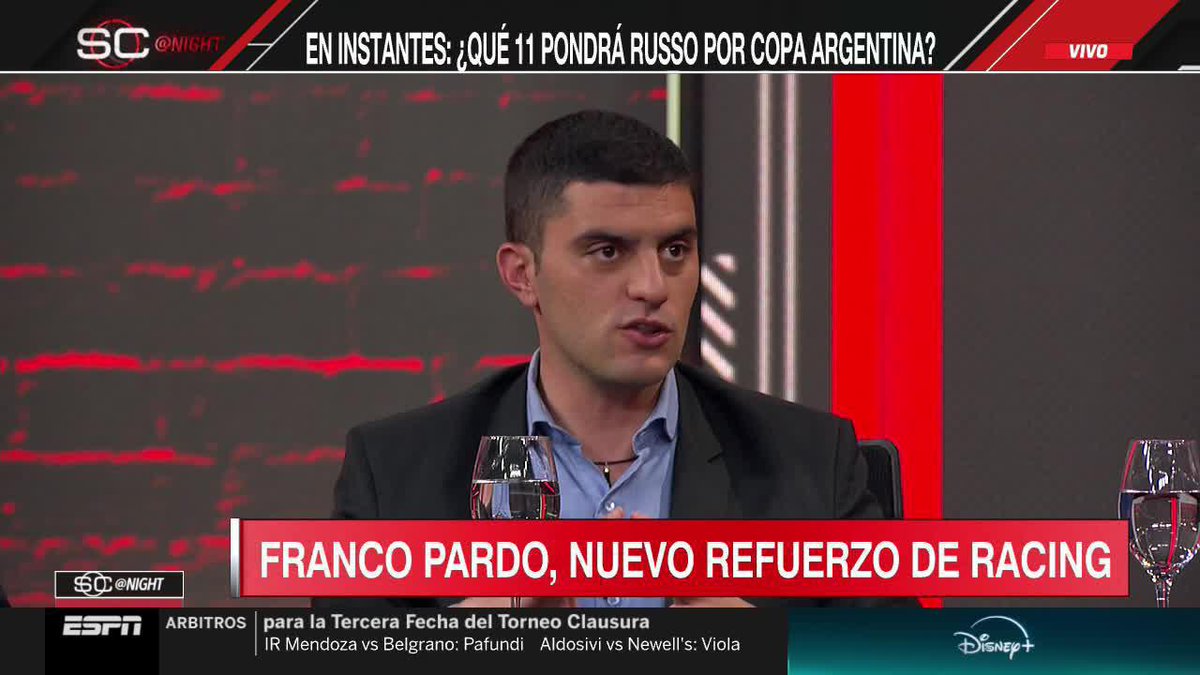 ¡ATENCIÓN HINCHAS DE RACING! Franco Pardo deja Unión para convertirse en jugador de La Academia. ¿Les gusta? ℹ️ Tomas Davila 📺 #SCNight | #DisneyPlus