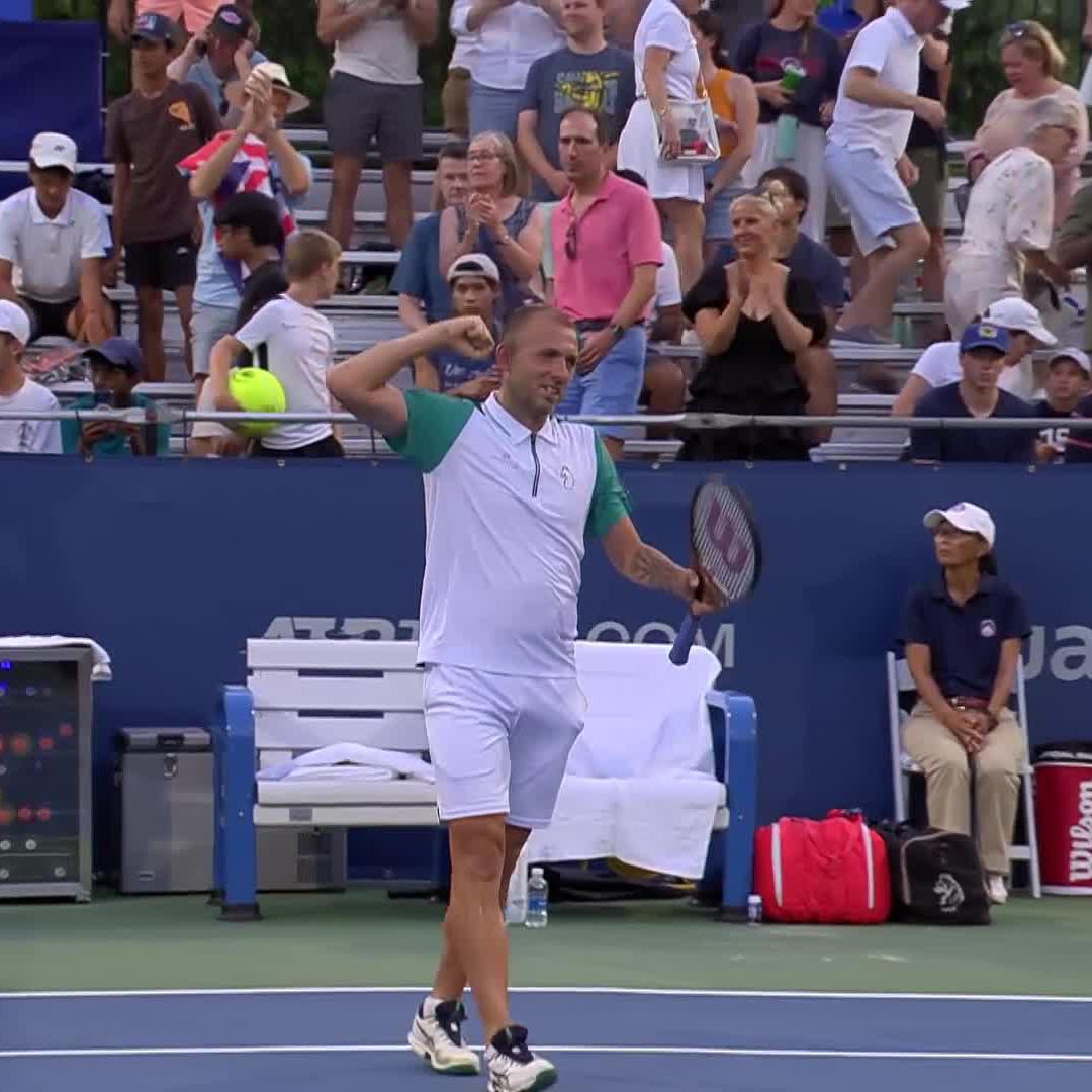 Dan Sevens 🙌 2023 champion Dan Evans edges Michelsen 6-4 6-4 for his seventh consecutive win at #MubadalaCitiDCOpen