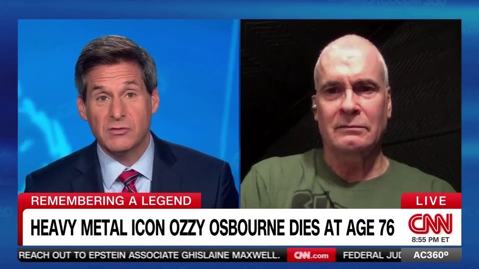 "The man you saw on stage is the guy you got": Former Black Flag frontman Henry Rollins remembers his friend and legend Ozzy Osbourne, who died today at the age of 76.