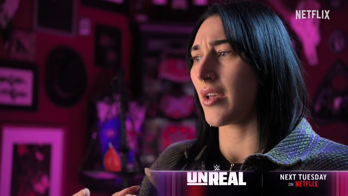 Don't miss the premiere of WWE:UNREAL coming to Netflix NEXT TUESDAY! 😈