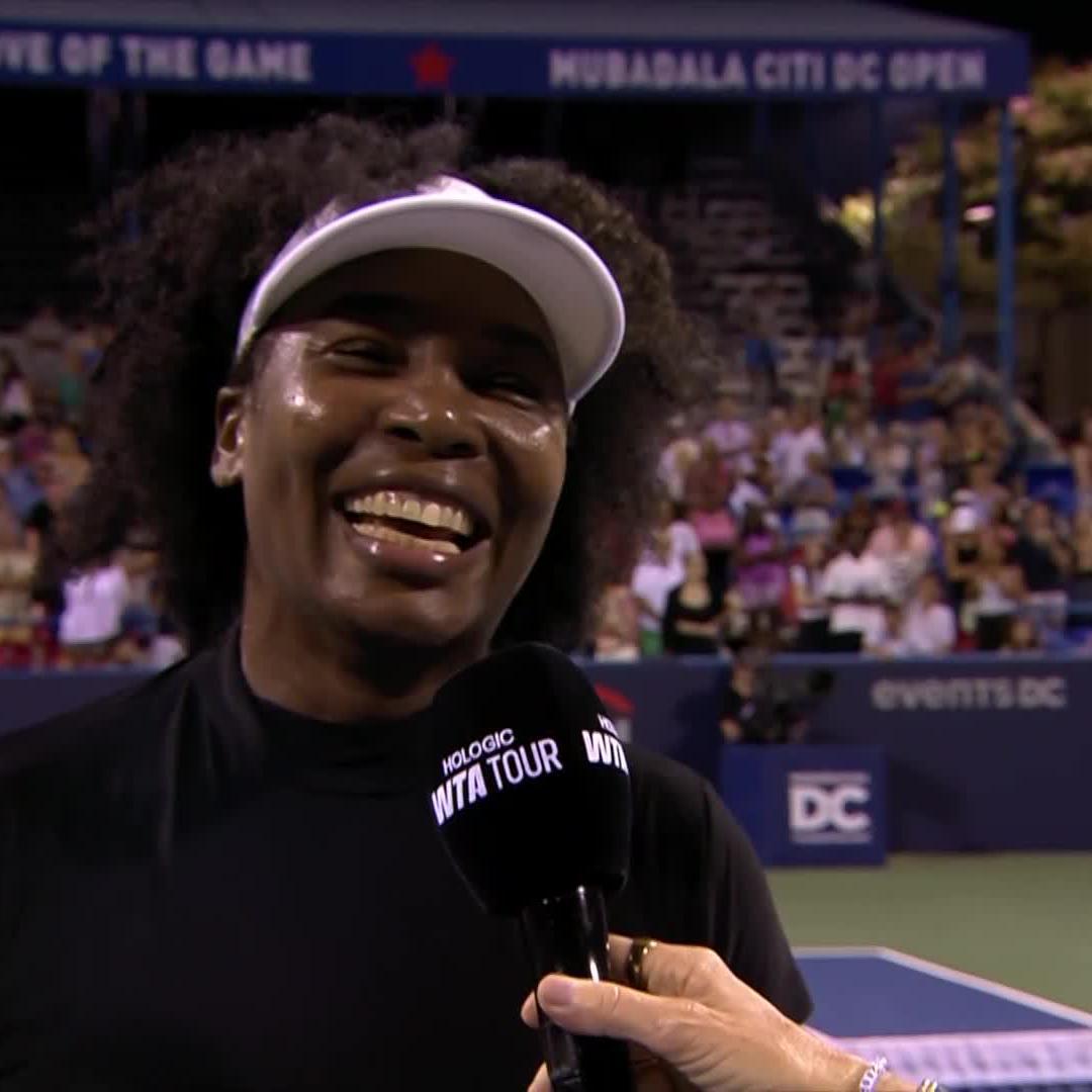 "I wanted to play a good match and WIN the match." A woman of her word, Venus Williams 👏 #MubadalaCitiDCOpen