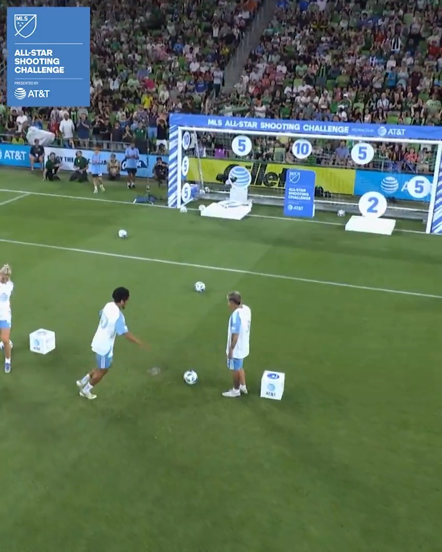 Evander stole the show in the #MLSAllStar Shooting Challenge pres. by AT&T. 🎯