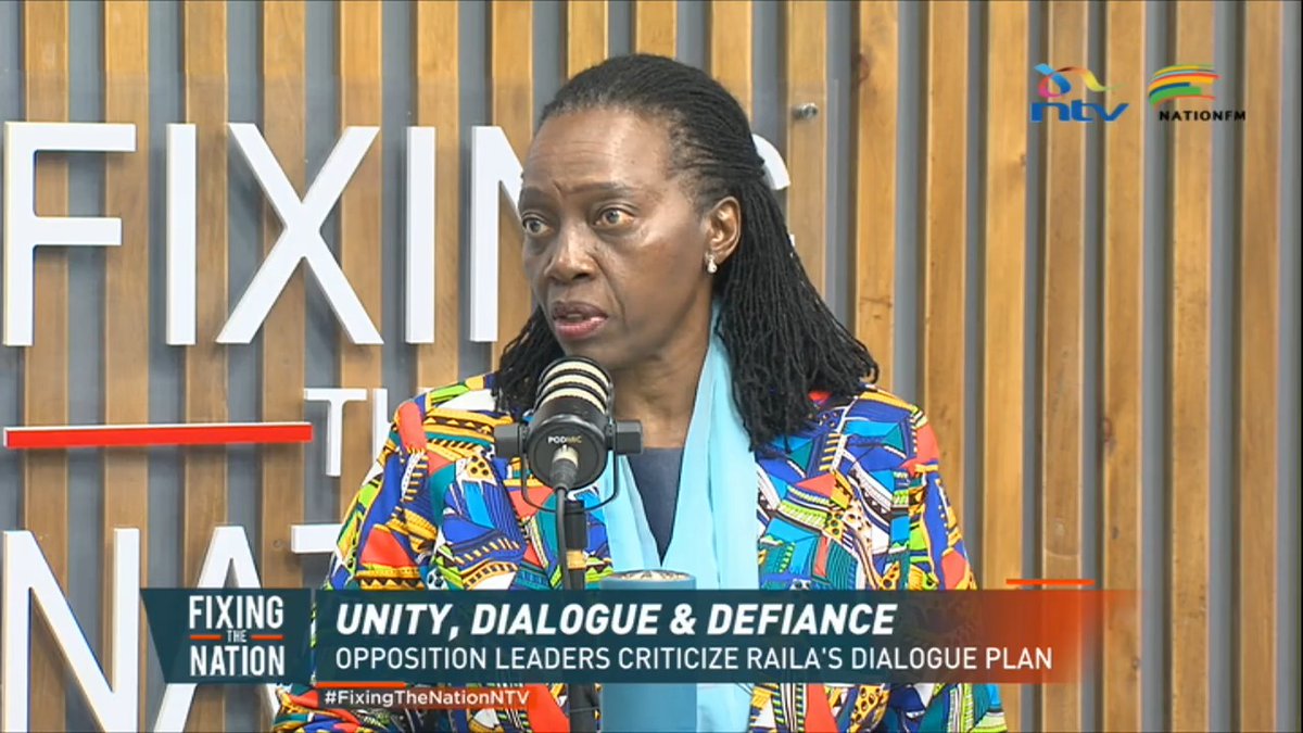 Martha Karua: Dialogue with 'rogue' Kenya Kwanza administration not an option. PLP Party Leader lifts the lid on a phone call to Raila Odinga asking him to reconsider his support for President Ruto. #FixingTheNationNTV Nation FM JM Media Eric Latiff Nomadic Panda 🐼