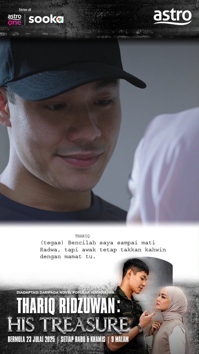 Thariq pernah pergi dengan mungkiri janji.. Kini dia kembali untuk dapatkan semula cinta sejatinya. #JomUsha Thariq Ridzuwan: His Treasure bermula 23 Julai, setiap Rabu & Khamis hanya dengan Astro One atau aplikasi sooka! ✨📲 #ThariqRidzuwan #ThariqRidzuwanHisTreasure