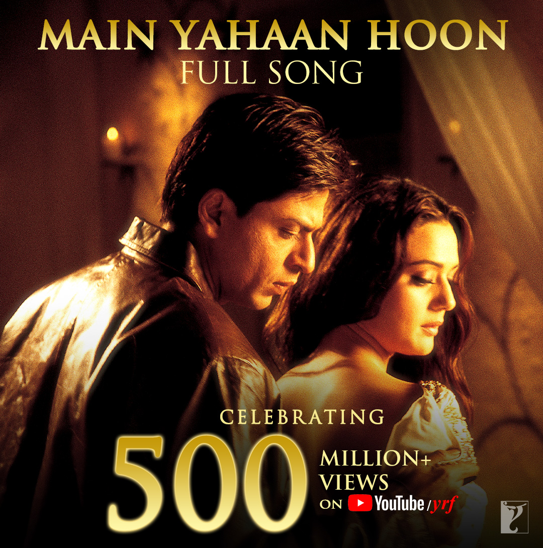 Some songs fade, this one stayed. Half a billion souls still believe in that kind of love ♥️ #MainYahaanHoon -