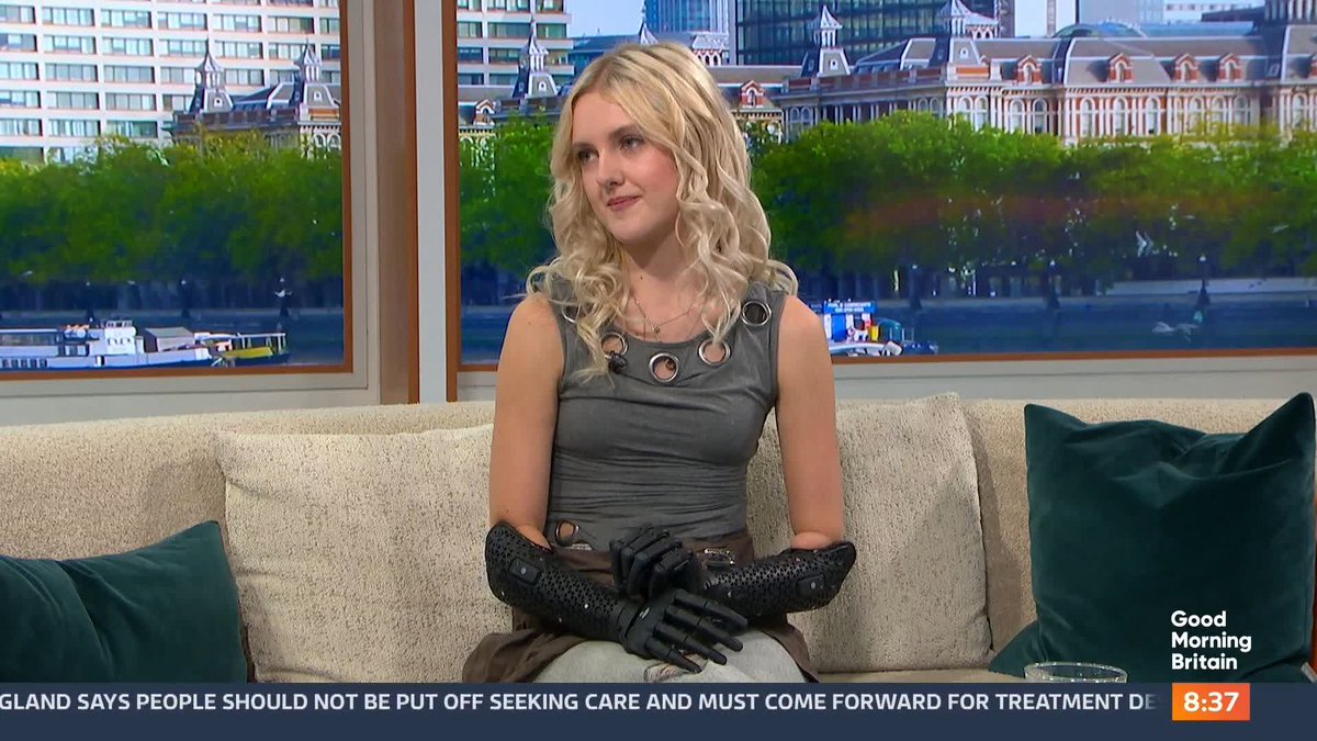 A 19-year-old girl has been fitted with some of the world's most advanced bionic hands, powered by her own thoughts. Tilly Lockey says it's true that the robots are taking over - and now she wants to make it easier for other amputees to get bionic limbs on the NHS.