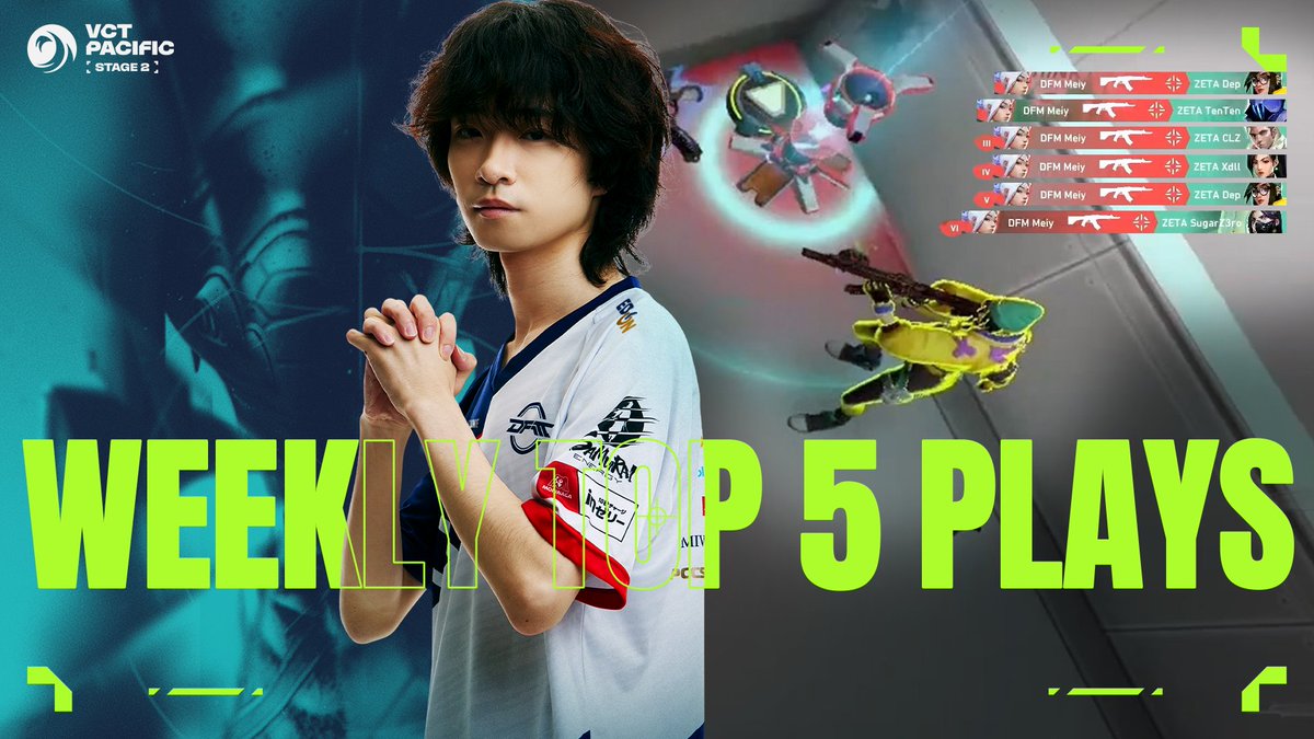 VCT Pacific 2025 Stage 2 Top 5 プレイ Week 1で生まれた驚愕のキルシーンをご紹介します! #VCTPacific