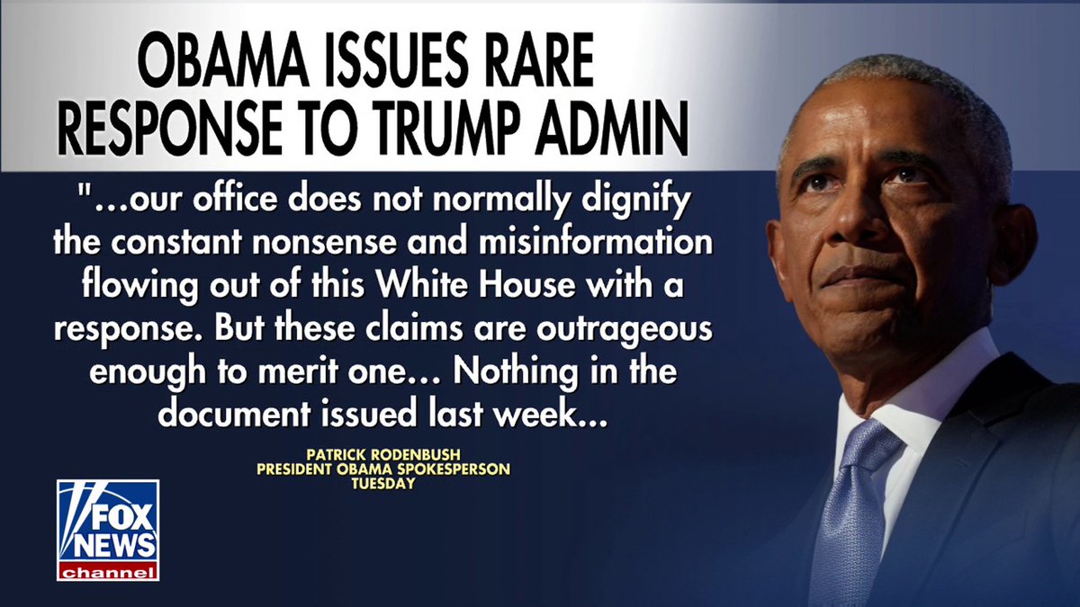 DNI Tulsi Gabbard 🌺 isn't buying former President Barack Obama's statement: "It's the art of deflection"
