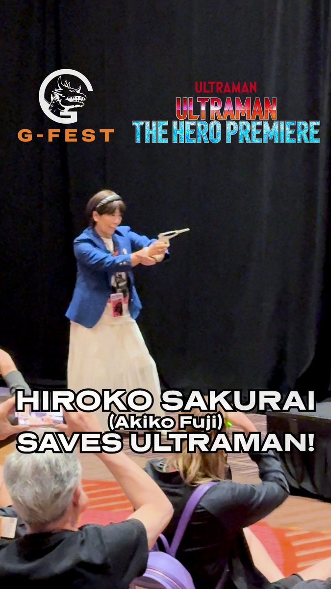 🔫 HIROKO SAKURAI SAVES ULTRAMAN! 🤩 When Alien Baltan shows up at G-FEST leave it to Akiko Fuji and Ultraman to save the day! 💥 #Ultraman #TheHeroPremiere