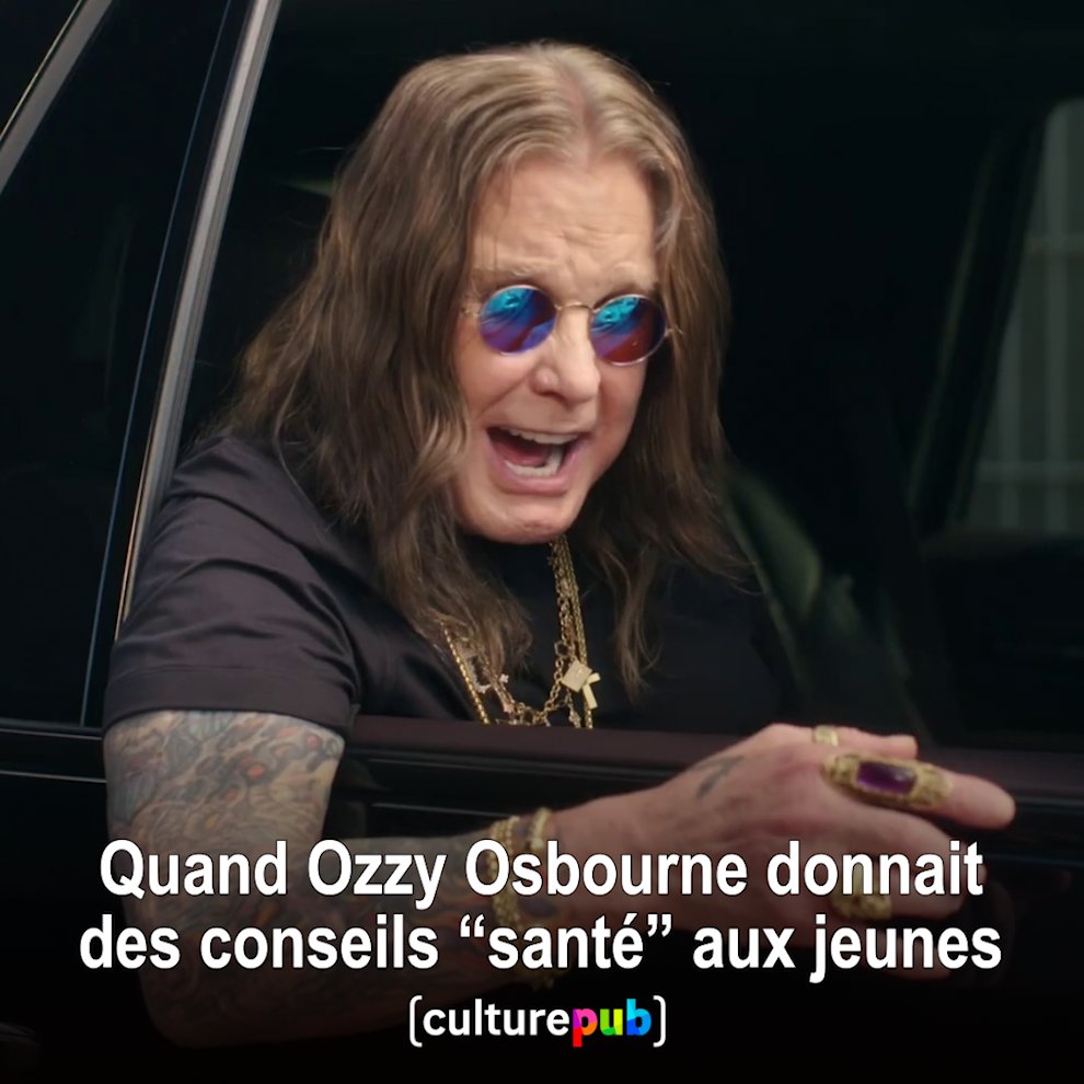Le "Prince of Darkness" #OzzyOsbourne s'en est allé hier soir. Il y a un an, il débarquait dans une pub complètement décalée pour conseiller aux jeunes de ne pas se droguer. Faut avouer que le gars s'y connaissait... 😅
