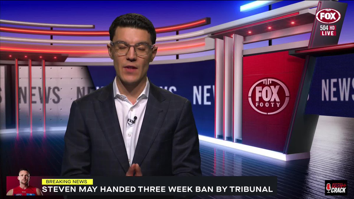After a lengthy deliberation, Steven May's three-match ban has been upheld. 📺Watch #FirstCrack on Ch. 504 or stream via Kayo Sports