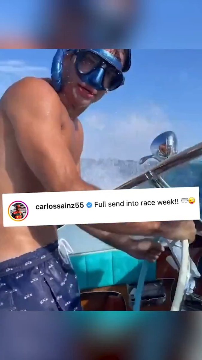 Carlos Sainz on his way to Spa 🤿