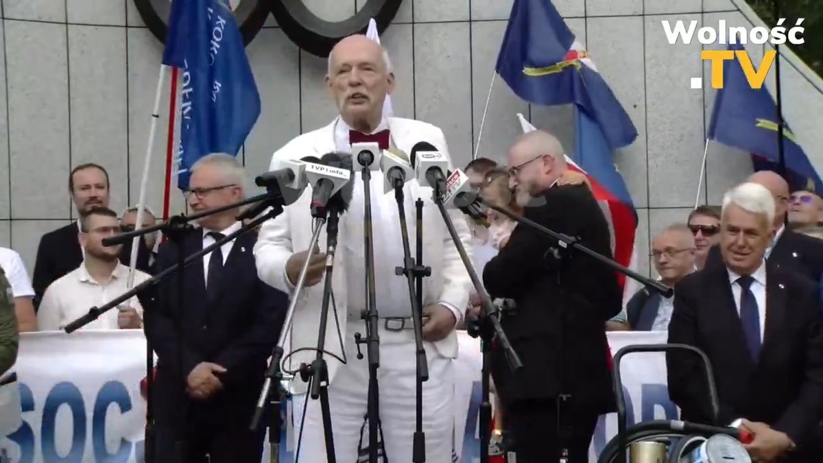 🔴 Janusz Korwin-Mikke: "Dlaczego można wygłaszać pełnie NIENAWIŚCI mowy do Niemców, Rosjan, nawet do Ukraińców, a nie można do ŻYDÓW?! Izrael MORDUJE dziennie w Gazie dziewięć razy więcej cywilów niż robi to Rosja na całej ogromnej Ukrainie! I co? Nikt o tym nie mówi!" Janusz Korwin-Mikke Grzegorz Braun