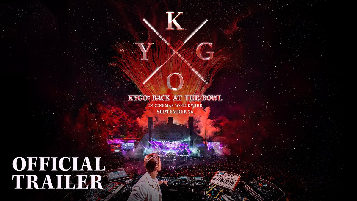 From the Bowl to the big screen. My new concert film Kygo: Back at the Bowl hits theaters worldwide September 26. Watch the official trailer now! #KygoConcertFilm