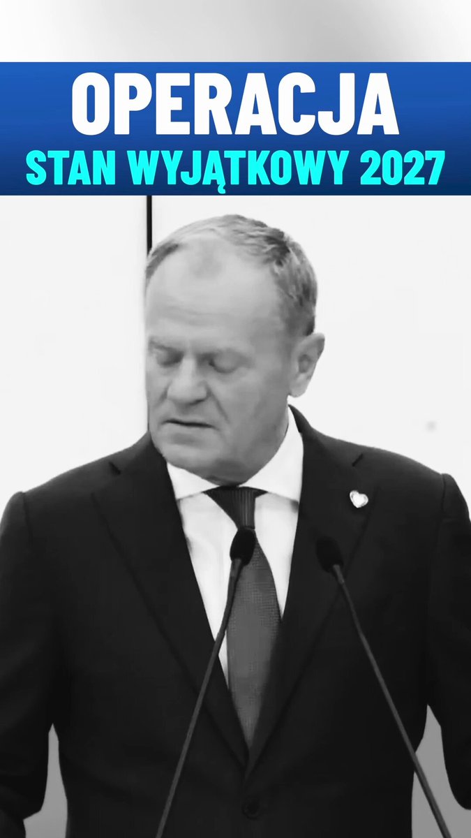 Czyżby tą wypowiedzią Tusk już zaczynał testować scenariusz „2027 – stan wyjątkowy”? Straszy wojną, snuje wizje rosyjskiej agresji… A może to po prostu plan, jak uniknąć wyborów i więzienia? Rządzić dekretami już nie tylko bezprawnie – ale i bezterminowo.