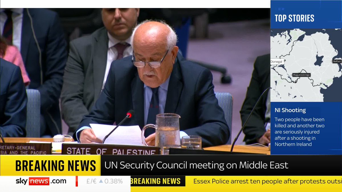 "Every single country will be asked: what did you do during this genocide?" Riyad Mansour, Permanent Observer of Palestine to the United Nations, speaks at a UN Security Council meeting in New York. 📺 Sky 501, Freeview 233 and YouTube