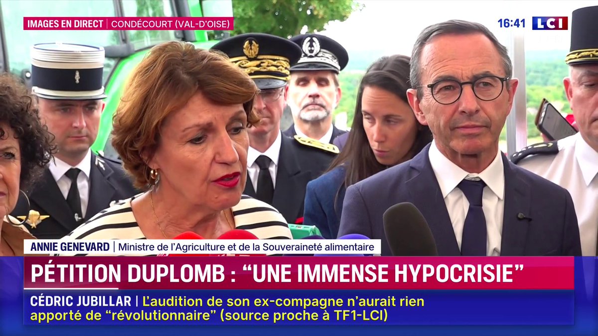 🗣️ "Beaucoup ignorent la réalité de ce qu'il y a dans" la loi Duplomb, dit Annie Genevard