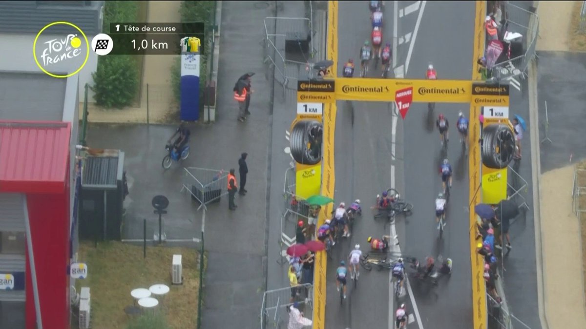 Route mouillée c'était sûr #TDF2025