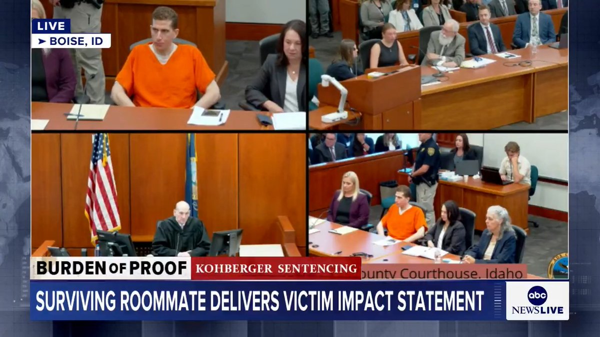 IDAHO MURDERS LATEST: Surviving roommate Dylan Mortensen spoke in court during Bryan Kohberger's sentencing through tears, saying, “He didn’t just take their lives, he took the light they carried into every room.”