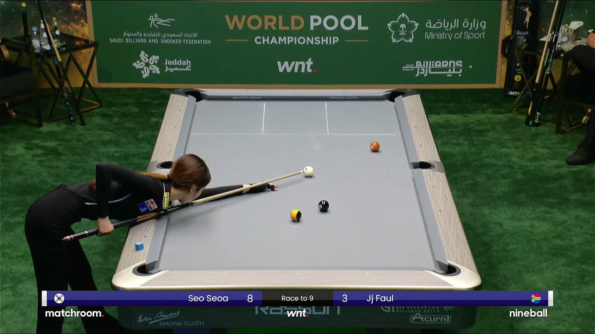 What a tournament from Seo Seoa 🙌 She's just one match away from equalling Jasmin Ouschan's record for the furthest a female player has been at the World Pool Championship! Her next opponent... Jasmin's brother Albin 👀