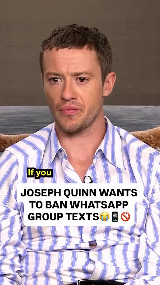 🔴 Joseph Quinn on if he could ban one completely trivial thing from earth forever into the mouth of Galactus it would be Whatsapp/group text.