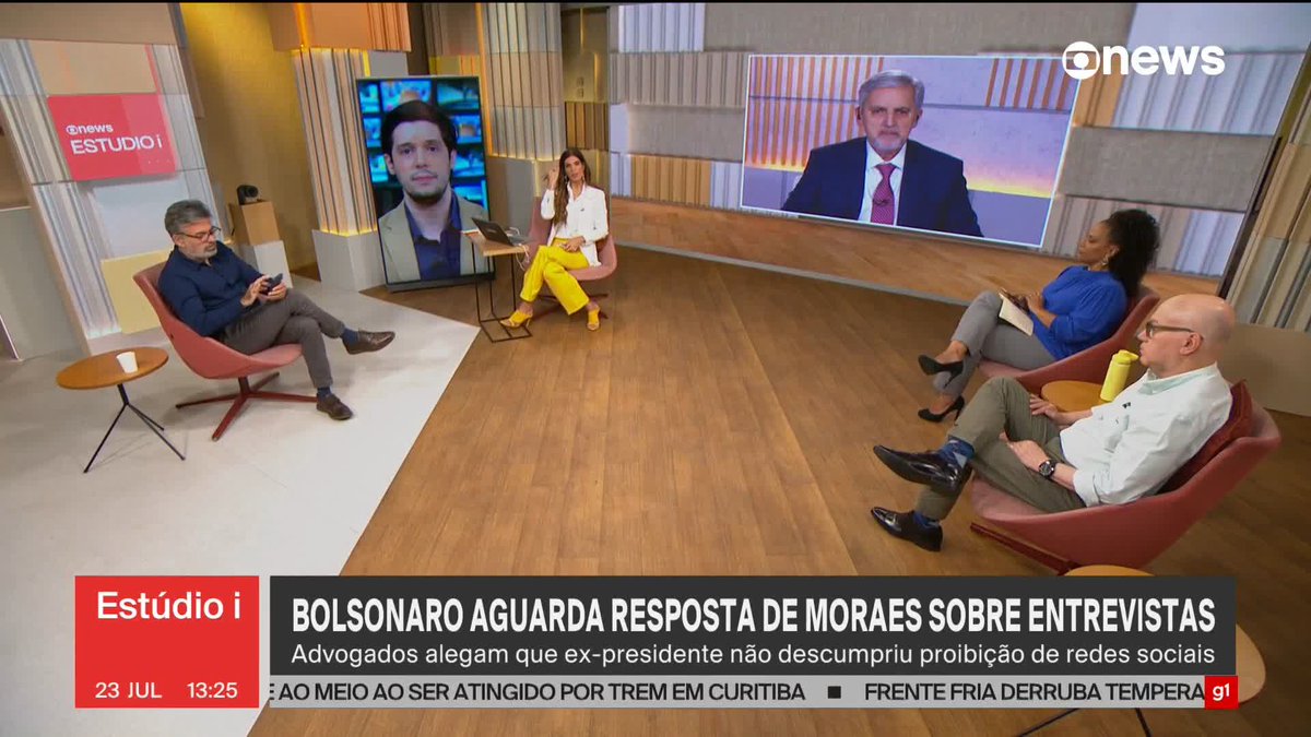 .Joel Pinheiro 🇧🇷: "Qual crime estava sendo cometido pelas redes sociais? Ele critica a Justiça e vai seguir, mas isso não é crime. Por que se proibiu as redes dele? É por meio das redes que ele [Bolsonaro] coage a Justiça? Não (...)". #Estúdioi ➡ Assista na #GloboNews: